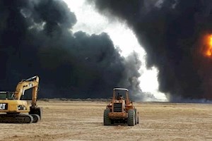 ویدیو/نشت خط لوله نفت در مسیر امیدیه کنترل شد